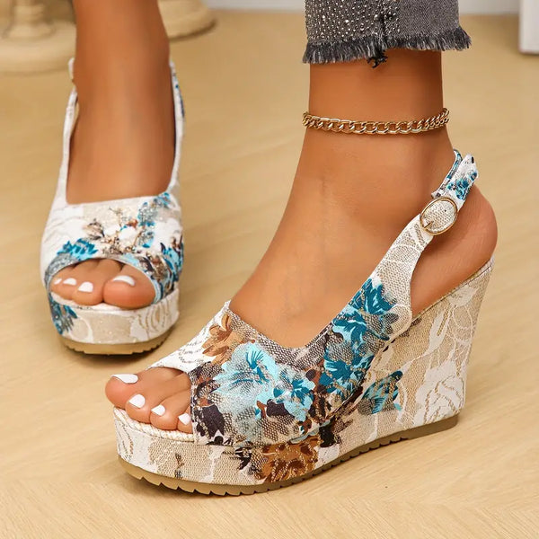 Jenieveb -  Vintage Flower Sandals