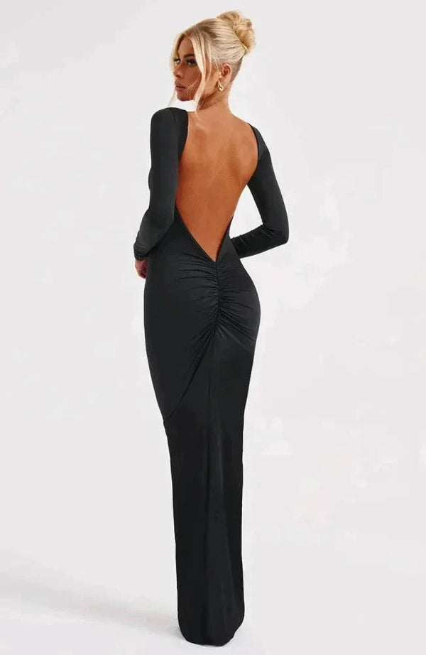 Pharsa - Backless Tailored Evening Dress