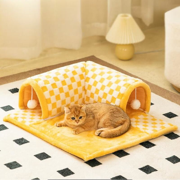 Lily - 2-in-1 Cat Tunnel Bed – Comfortable Hideaway & Play Space