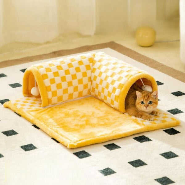 Lily - 2-in-1 Cat Tunnel Bed – Comfortable Hideaway & Play Space