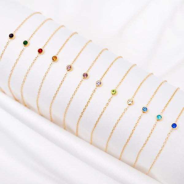 Thea – Round Gemstone Birthstone Bracelet – A Thoughtful Gift for Special Occasions