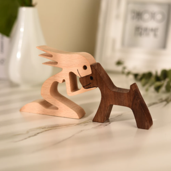 Wooden Statue – Handcrafted with Love – Perfect for Stylish, Rustic Interiors