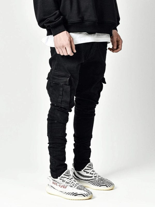 Zacari - Structured Denim Cargo Pants