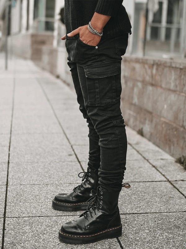 Zacari - Structured Denim Cargo Pants