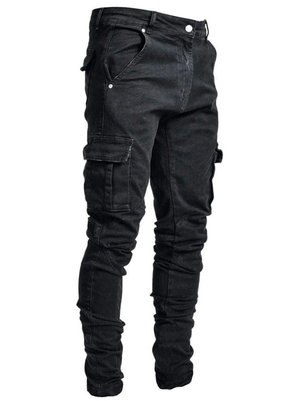 Zacari - Structured Denim Cargo Pants