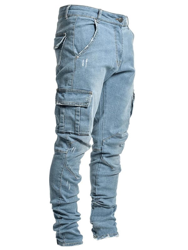 Zacari - Structured Denim Cargo Pants