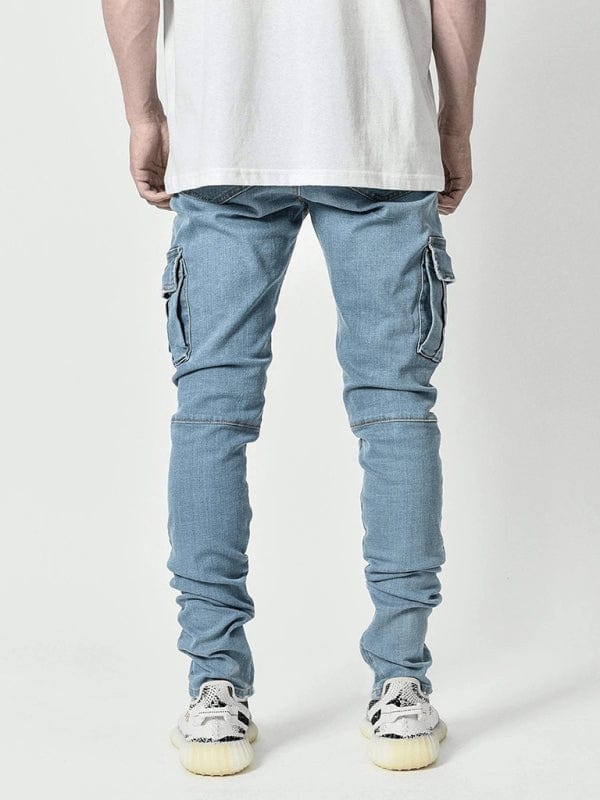 Zacari - Structured Denim Cargo Pants