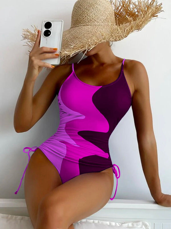 Dalia - Vibrant Drawstring One Piece Swimwear