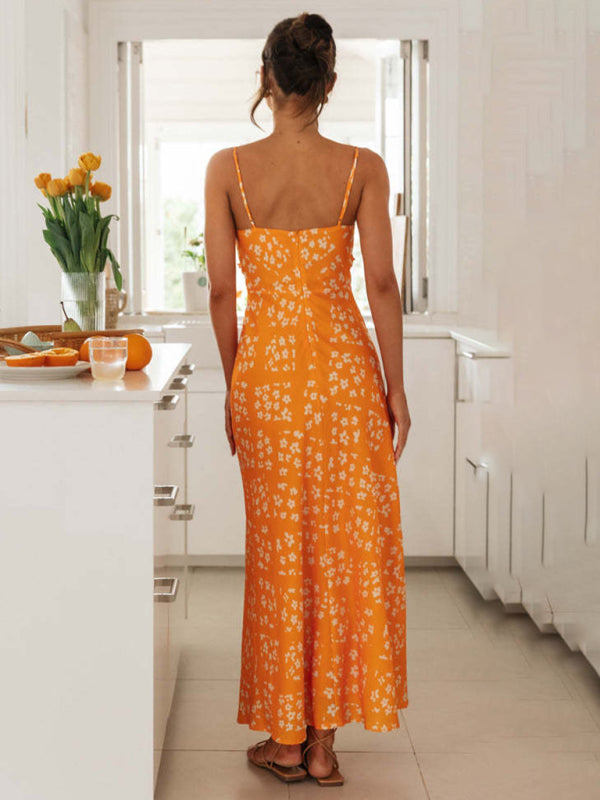 Sykka - Fashionable Yellow Maxi Dress