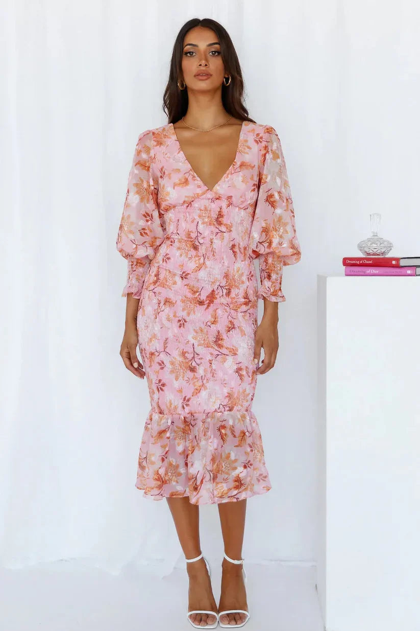 Lovelia - Chic Ruffled Floral Dress