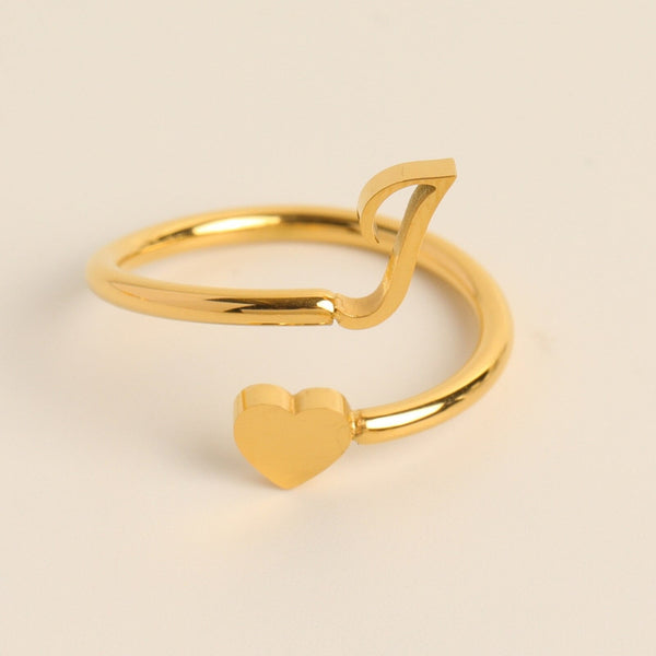 LoveInitial - Initial Heart Ring - Personalized & Heartfelt Design