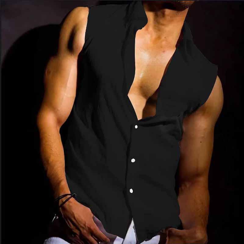 Sutton - Men's Sleeveless Button Top