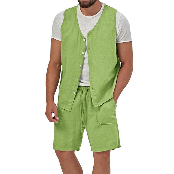 Holt - Men's Shirt Vest and Short Set