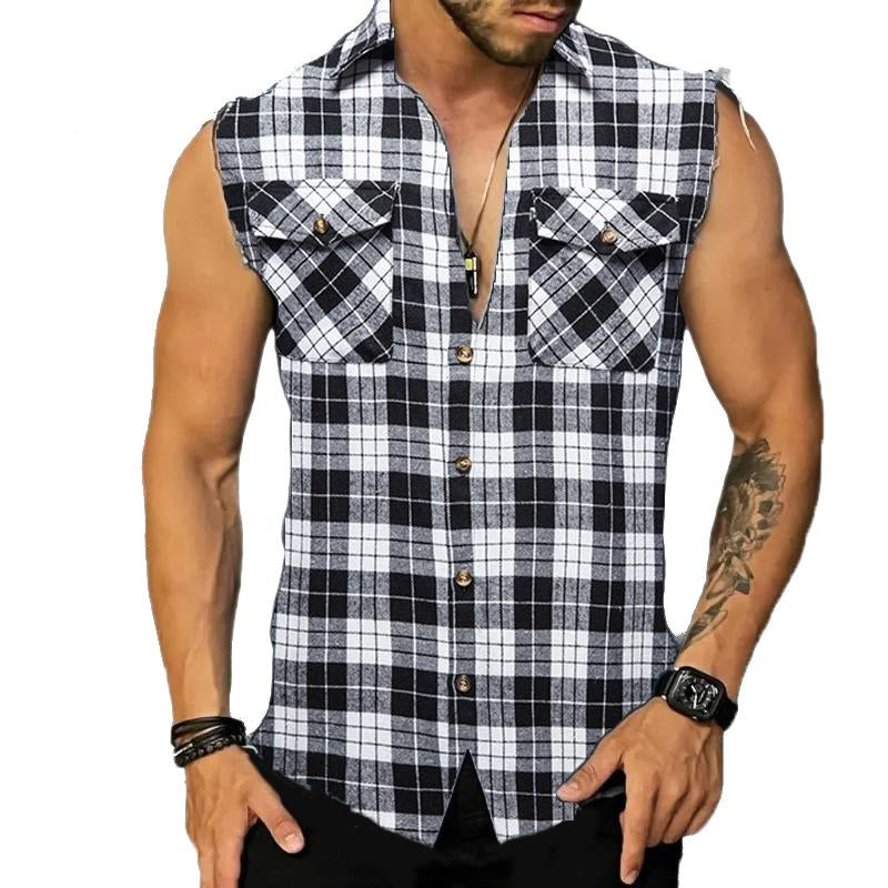 Thaddeus - Men's Sleeveless Plaid