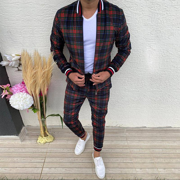 Ellington - Stylish Men's Retro Plaid Set