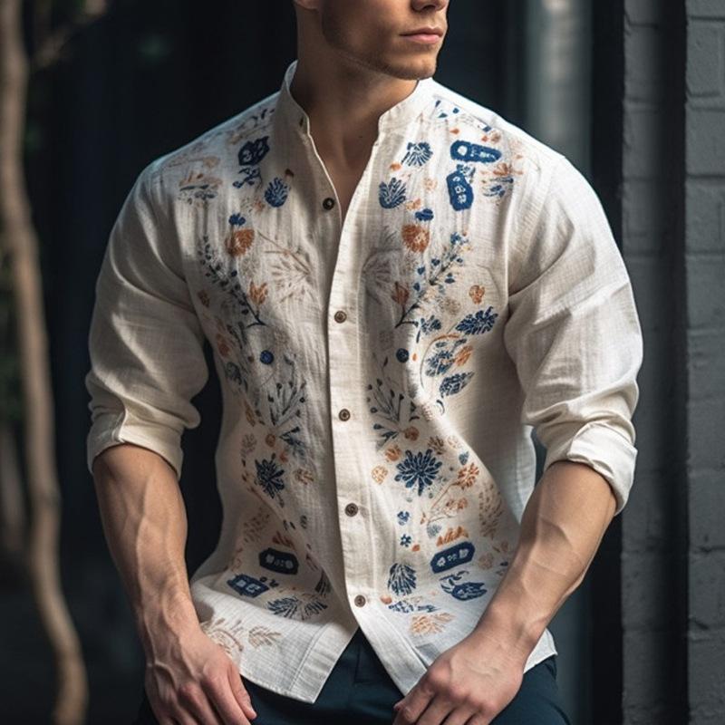 Sheldon - Men's Casual Floral Print