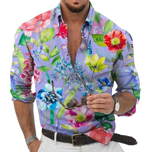 Theron - Men's Hawaiian Floral Top