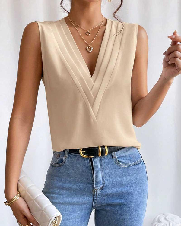 Micaya - V Neck Sleeveless Top