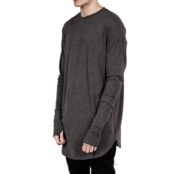 Aurelio - Rounded Hem Long Sleeves