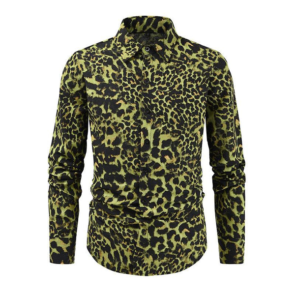 Azriel - Men's Leopard Print Top