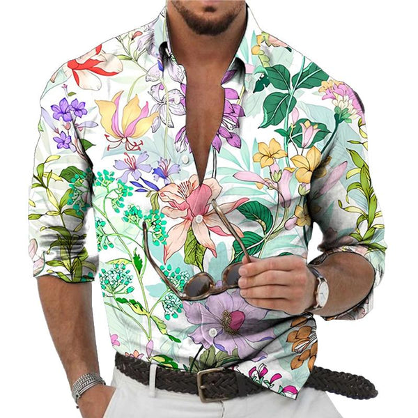 Theron - Men's Hawaiian Floral Top