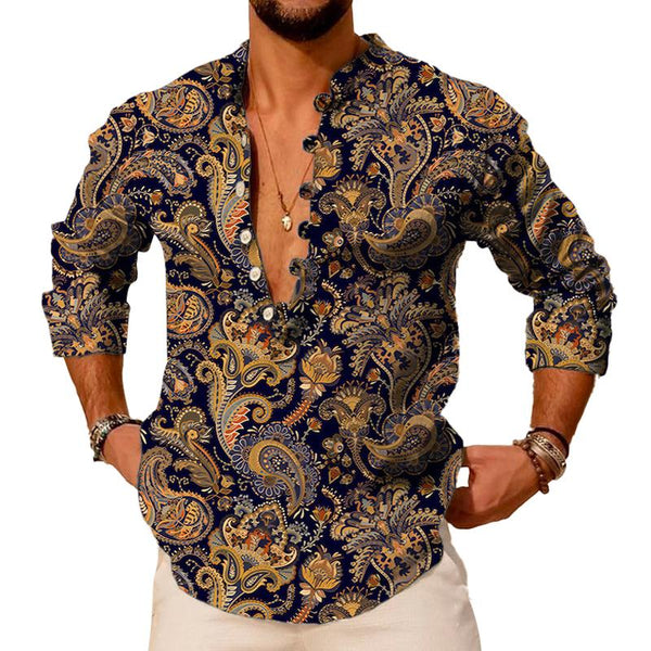 Alastair - Men's Vintage Printed Top