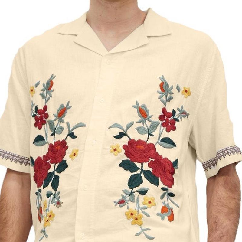 Seb - Men's Floral Polo Top