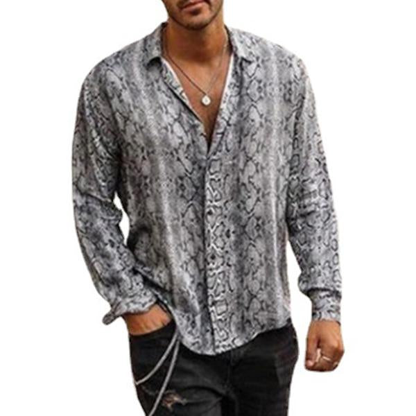 Cassius - Men's Snake Print Top