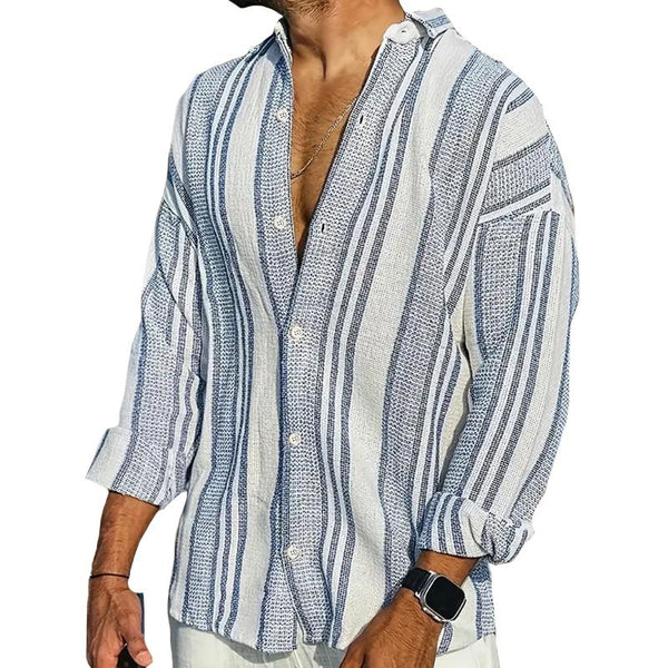 Hollis - Men's Striped Long Sleeve