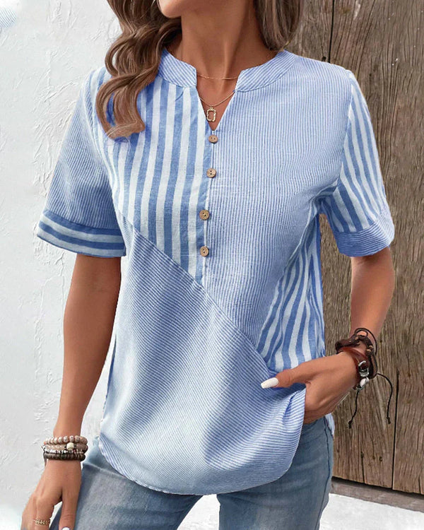 Reem - Fit Half Button Blouse