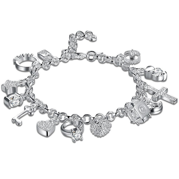 Sophie – Silver Charm Bracelet – Elegant & Personalized