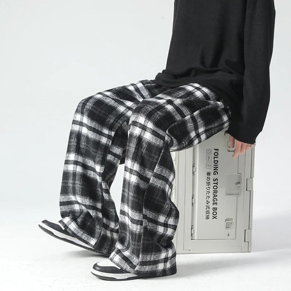 Raphael - Men's Relaxed Plaid Pants