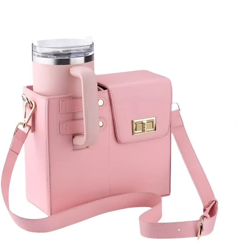 Acelle - Crossbody Messenger Water Cup Holder Bag