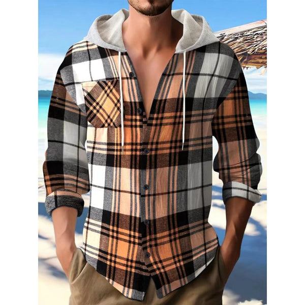 Garth - Men's Stylish Flannel Hoodie