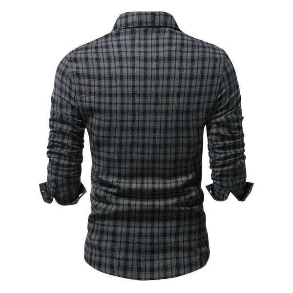 Faelan - Stylish Plaid Long Sleeves