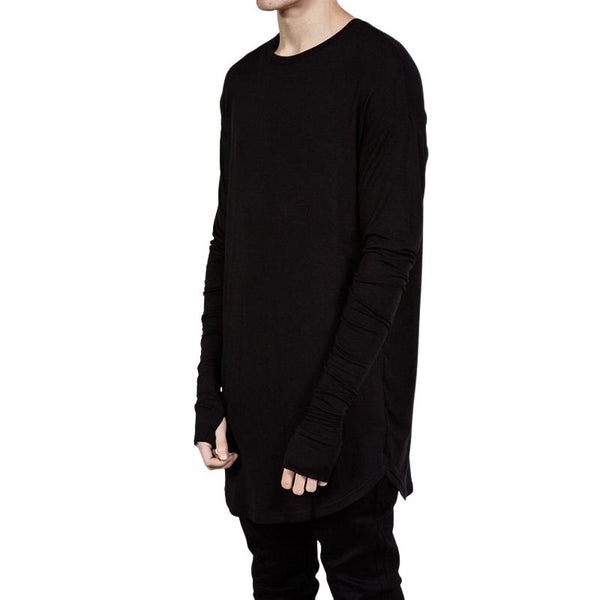 Aurelio - Rounded Hem Long Sleeves