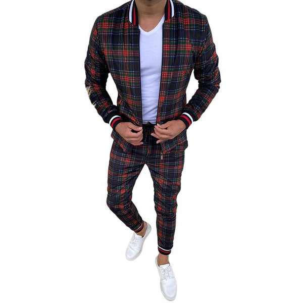 Ellington - Stylish Men's Retro Plaid Set