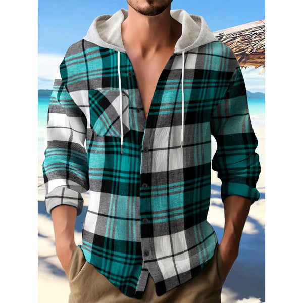 Garth - Men's Stylish Flannel Hoodie