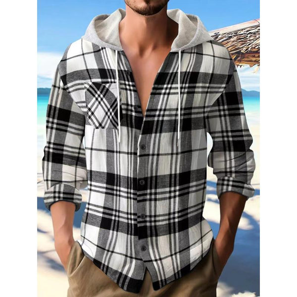 Garth - Men's Stylish Flannel Hoodie