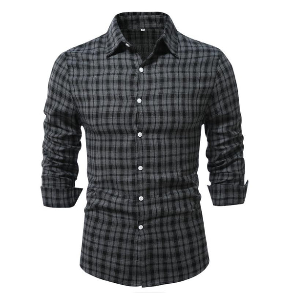 Faelan - Stylish Plaid Long Sleeves