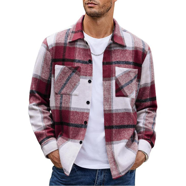 Kimson - Men's Flannel Plaid Top