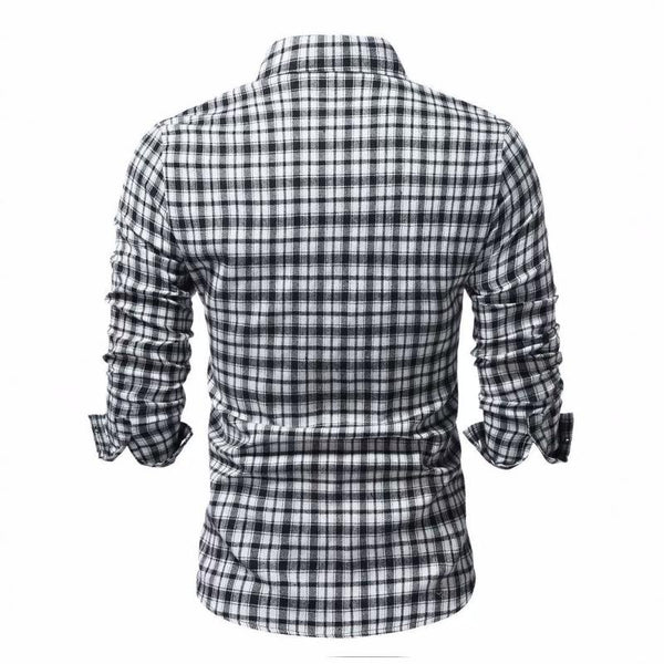 Faelan - Stylish Plaid Long Sleeves