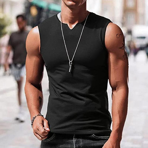 Pax - Men's V-Neck Plain Tank Top