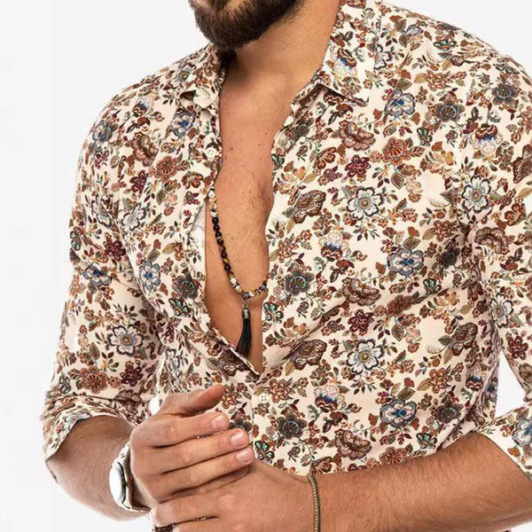 Marius - Men's Retro Floral Top