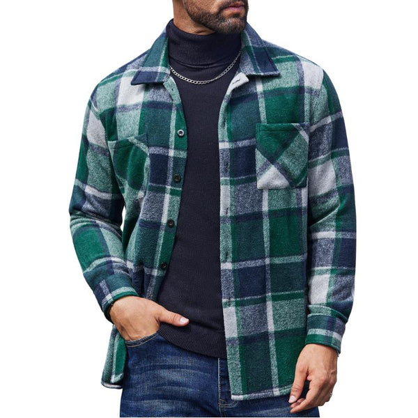 Kimson - Men's Flannel Plaid Top