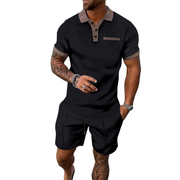 Garnett - Men's Casual Shirt Short Set