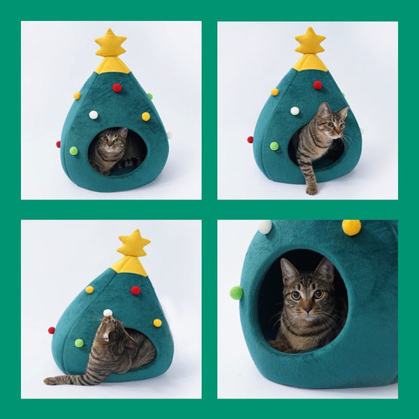 Simba - Festive Cat Bed – Soft, Warm & Designed for Christmas Comfort