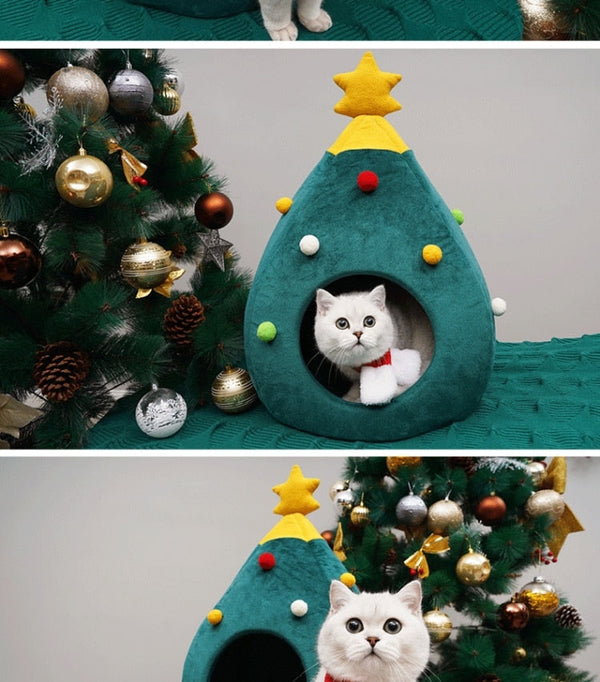 Simba - Festive Cat Bed – Soft, Warm & Designed for Christmas Comfort