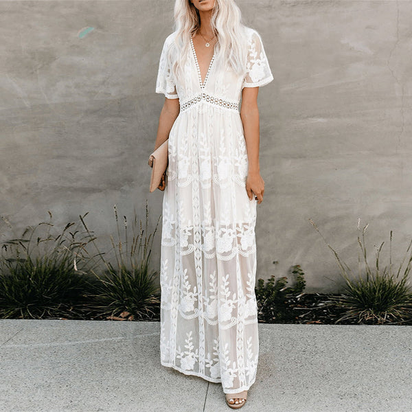 Merlinda - V-Neck Maxi Dress