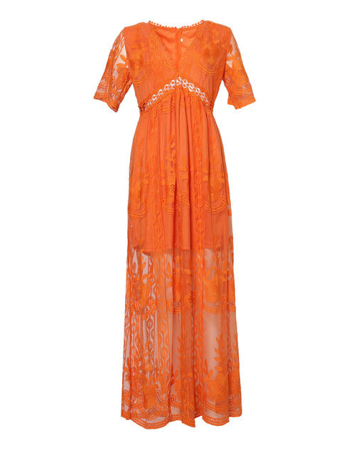 Merlinda - V-Neck Maxi Dress